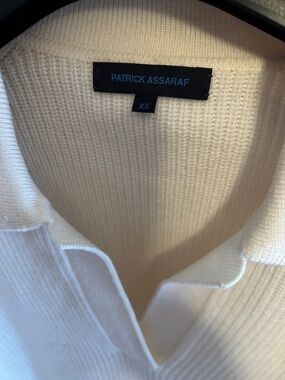 Wilfred Cream Ribbed Polo Sweater